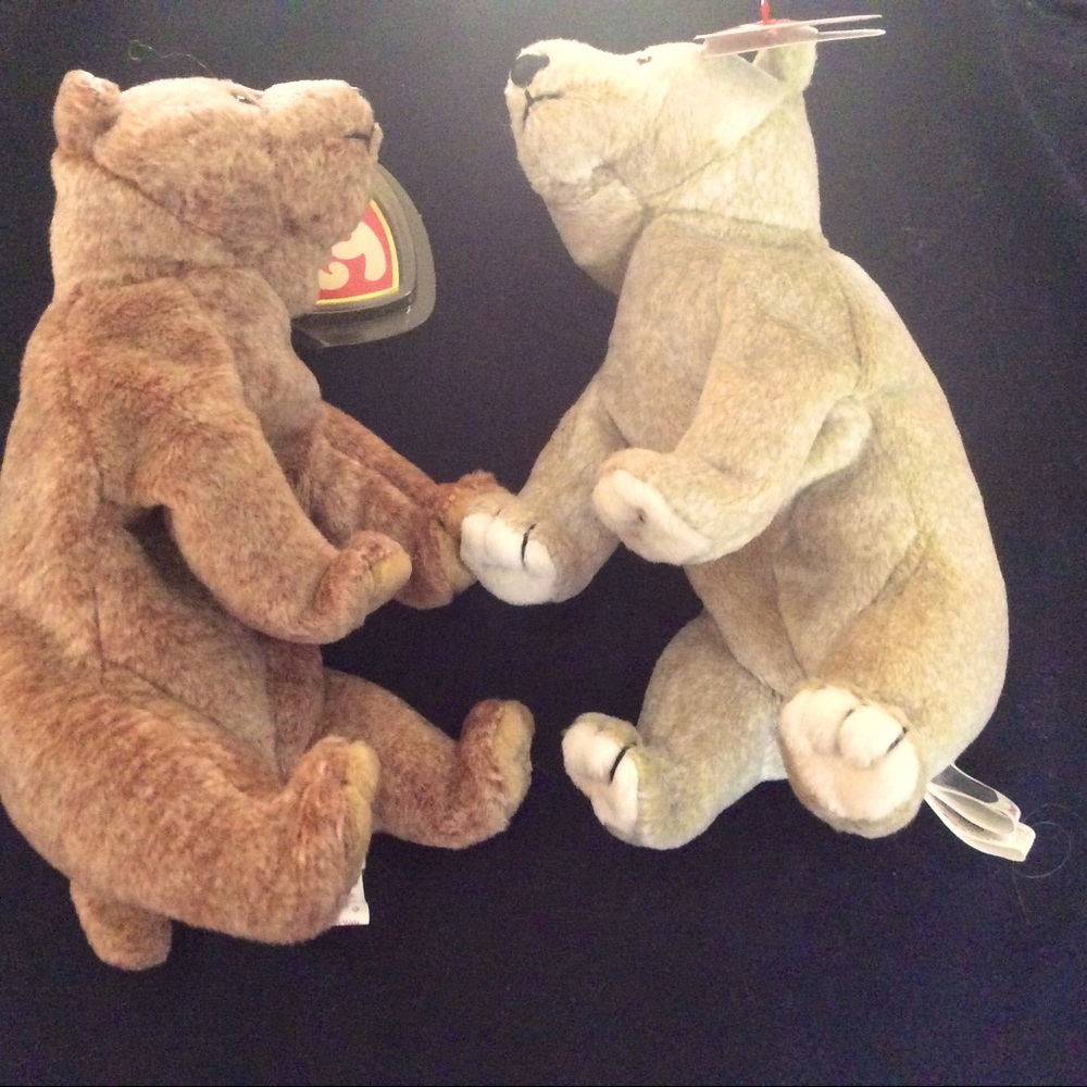 Ty beanie bears Pecan & Almond MWMTS Can extra tag